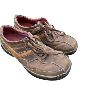 Clarks Oxford Men’s 9.5 M Shoes Brown Leather Lace Up 78133 00s Retro